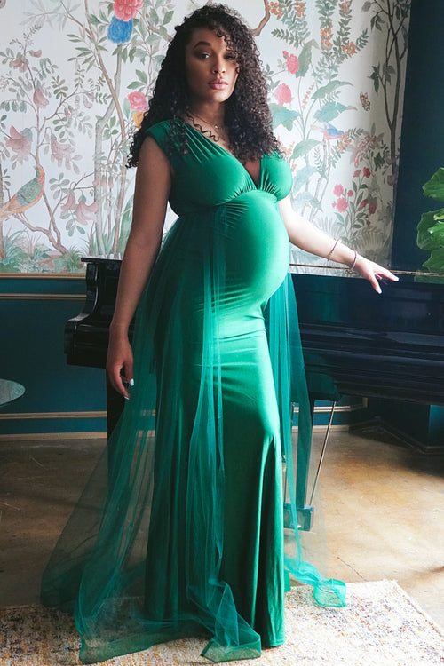 maternity green dresses